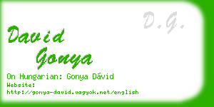 david gonya business card